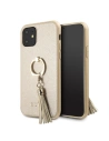 Guess GUHCN61RSSABE iPhone 11 beige hard case Saffiano with ring stand