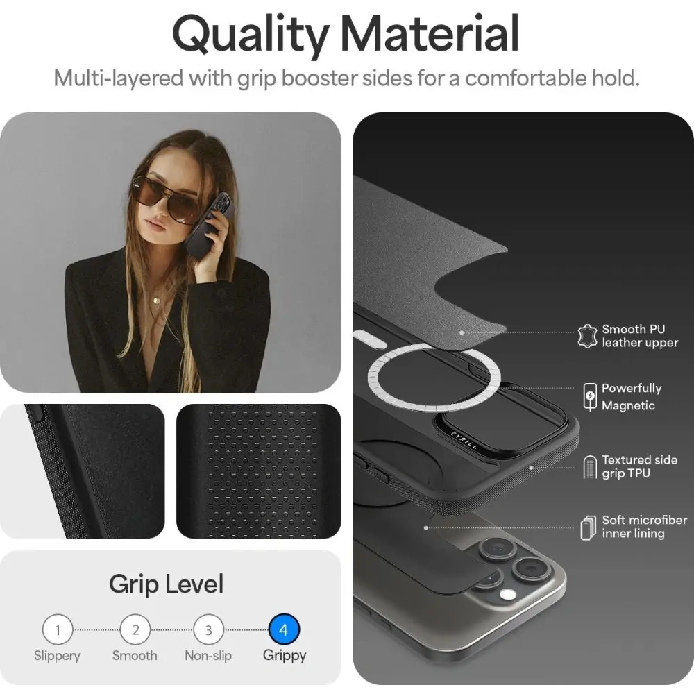Hurtownia GSM - Etui Spigen Cyrill Kajuk Classic Charm Mag MagSafe Apple iPhone 16 Pro Max černé - SPN16573 - {ean13} - Hurt