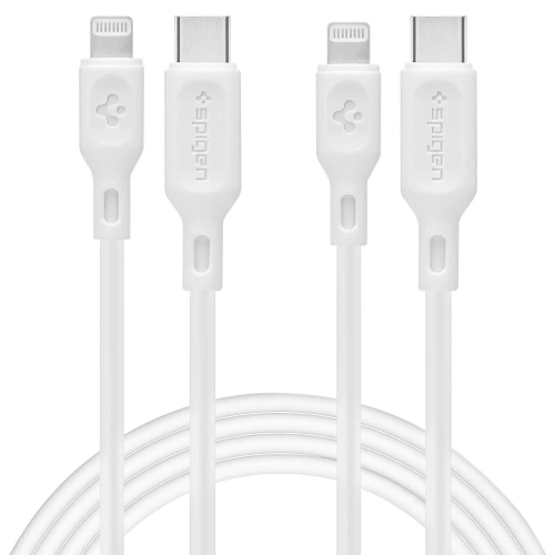 Kabel Spigen DuraSync MFi USB-C / Lightning Cable 100cm White [2 PACK]