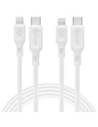 Spigen DuraSync MFi USB-C / Lightning-Kabel 100 cm Weiß [2 PACK]