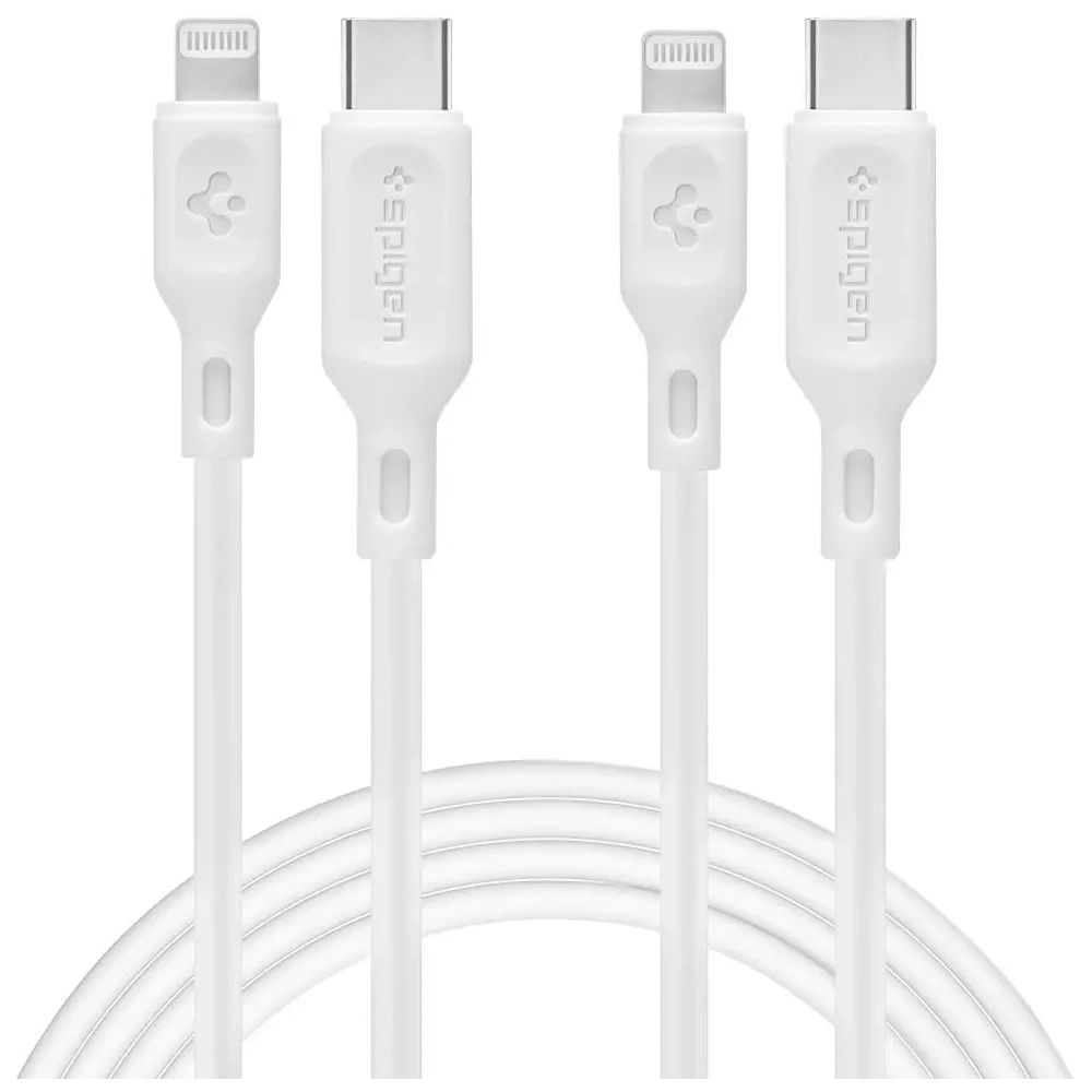 Wholesale Spigen DuraSync MFi USB-C / Lightning Cable 100cm White [2 PACK] - SPN16580 - {ean13} - Hurt