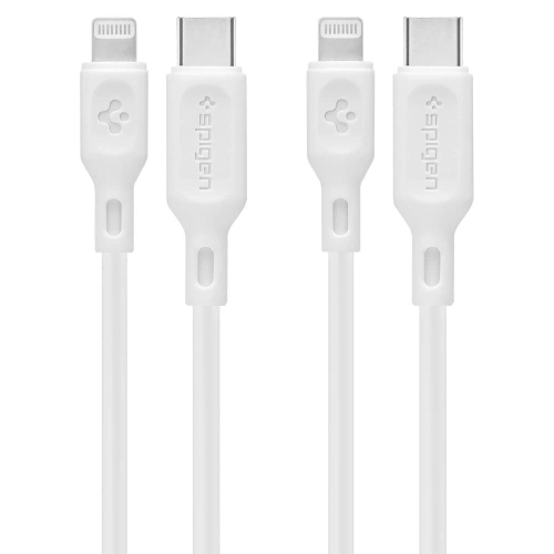 Kabel Spigen DuraSync MFi USB-C / Lightning Cable 100cm White [2 PACK]