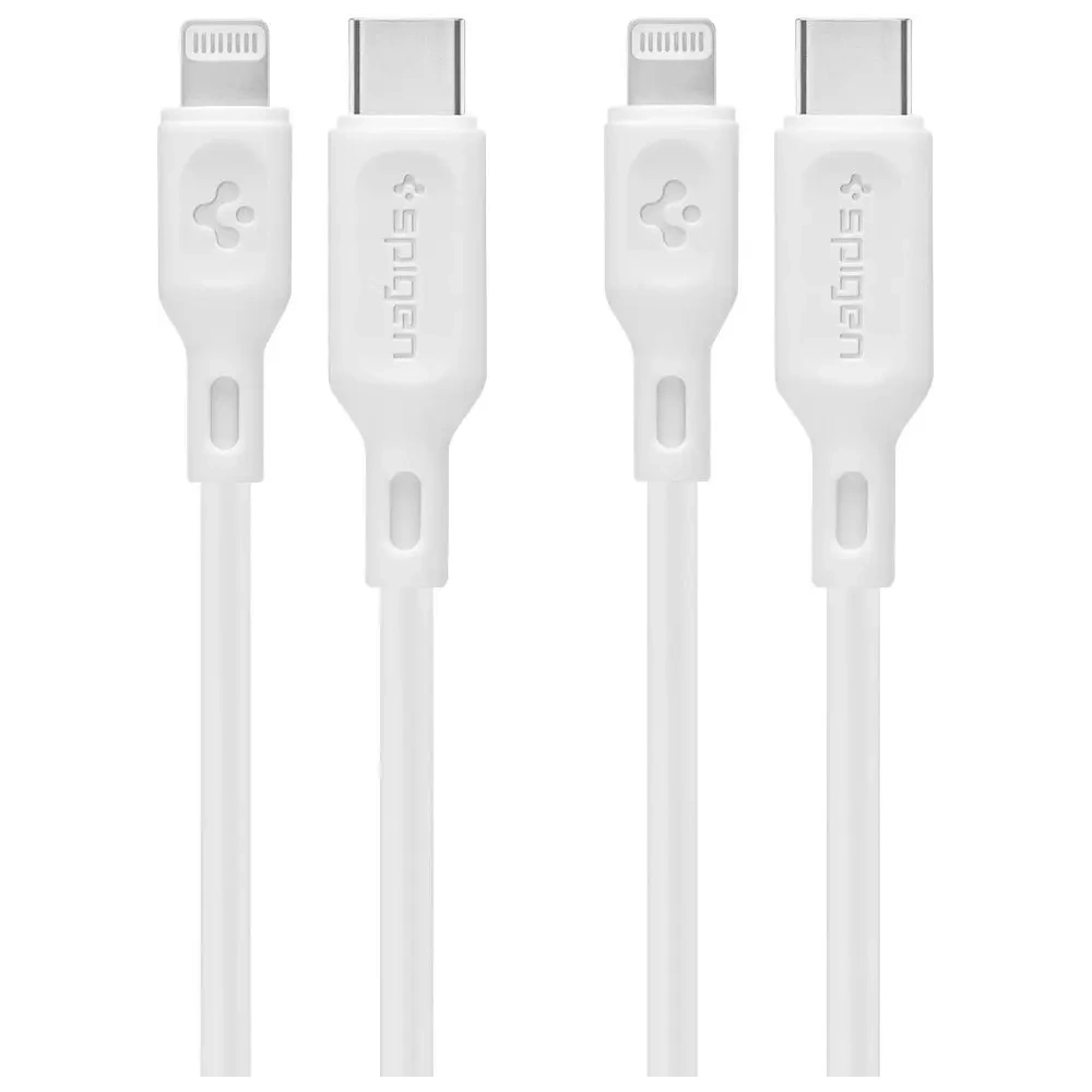 Wholesale Spigen DuraSync MFi USB-C / Lightning Cable 100cm White [2 PACK] - SPN16580 - {ean13} - Hurt