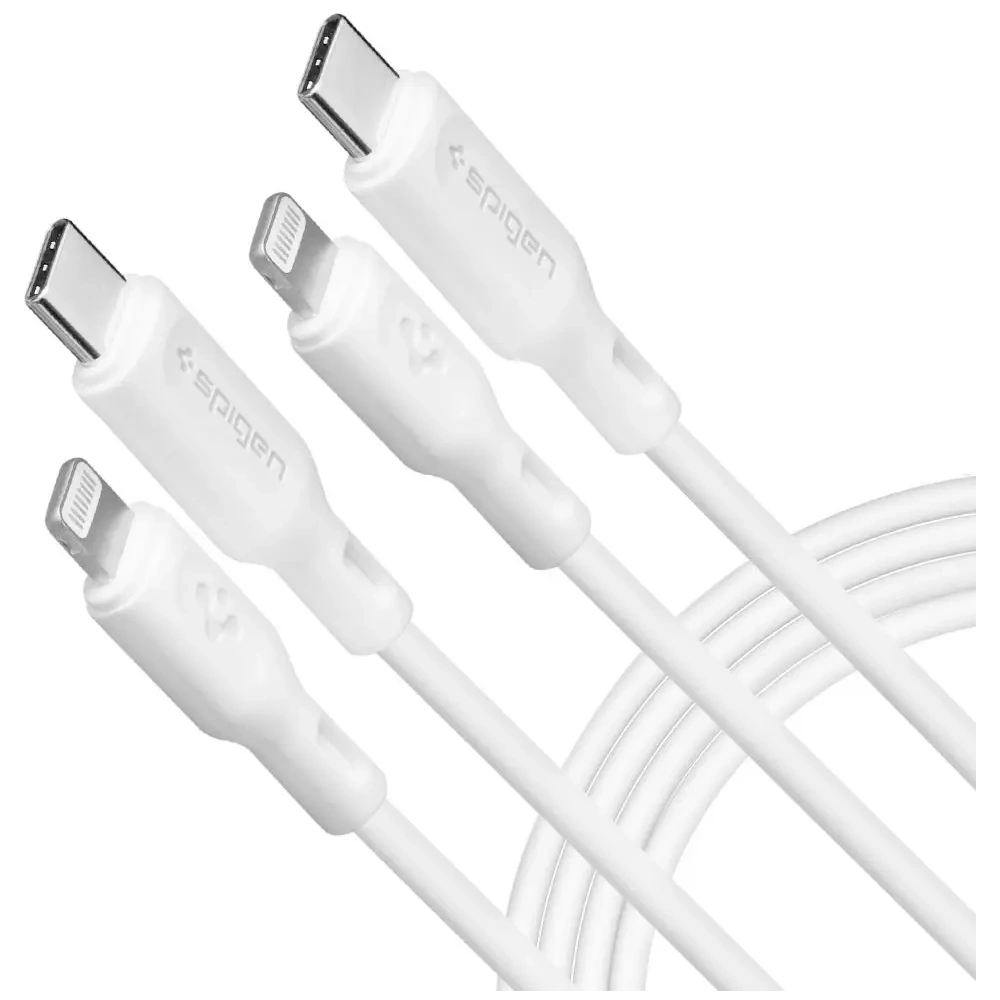 Wholesale Spigen DuraSync MFi USB-C / Lightning Cable 100cm White [2 PACK] - SPN16580 - {ean13} - Hurt