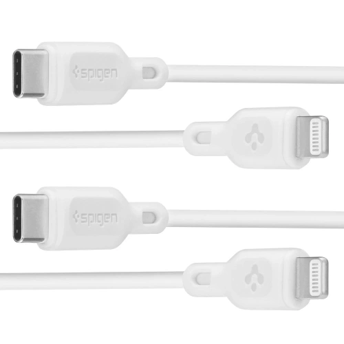 Kabel Spigen DuraSync MFi USB-C / Lightning Cable 100cm White [2 PACK]
