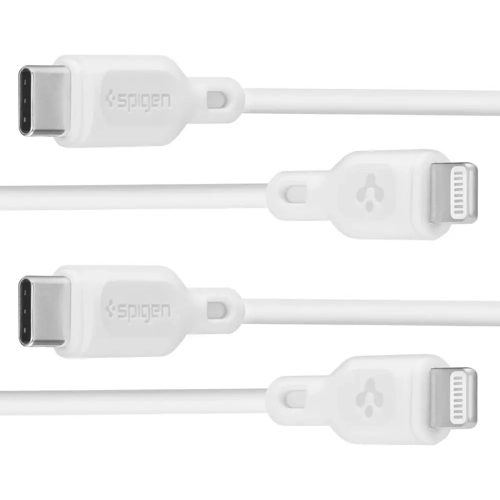 Wholesale Spigen DuraSync MFi USB-C / Lightning Cable 100cm White [2 PACK] - SPN16580 - {ean13} - Hurt