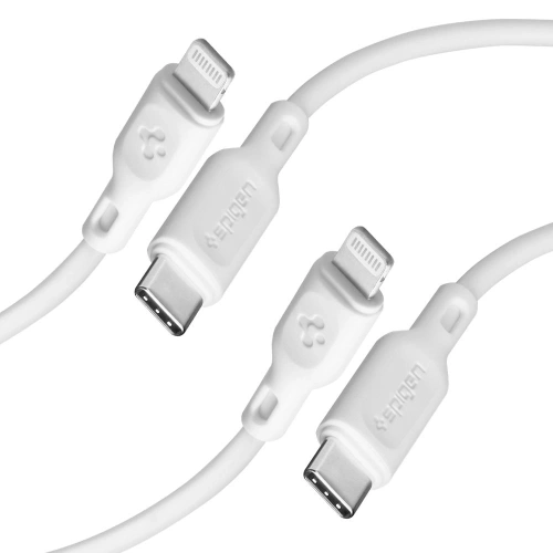 Kabel Spigen DuraSync MFi USB-C / Lightning Cable 100cm White [2 PACK]
