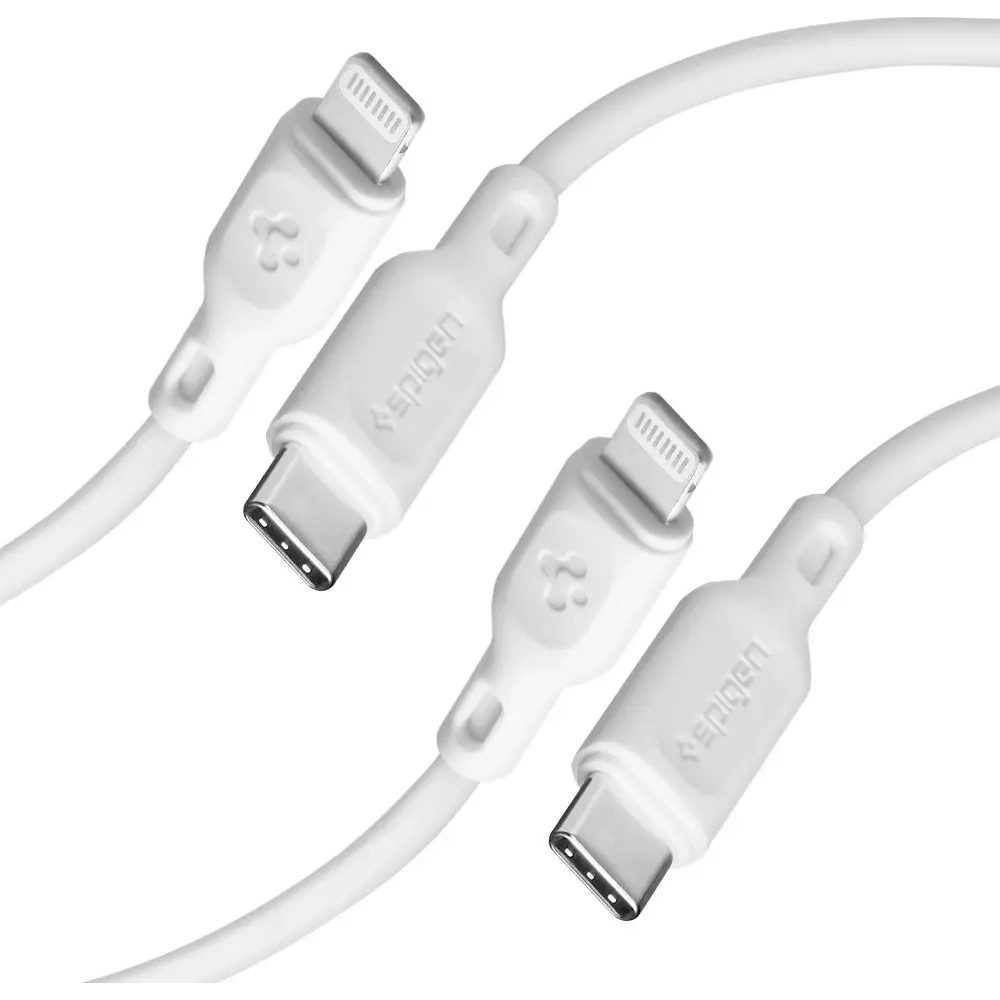 Wholesale Spigen DuraSync MFi USB-C / Lightning Cable 100cm White [2 PACK] - SPN16580 - {ean13} - Hurt