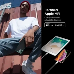 Wholesale Spigen DuraSync MFi USB-C / Lightning Cable 100cm White [2 PACK] - SPN16580 - {ean13} - Hurt