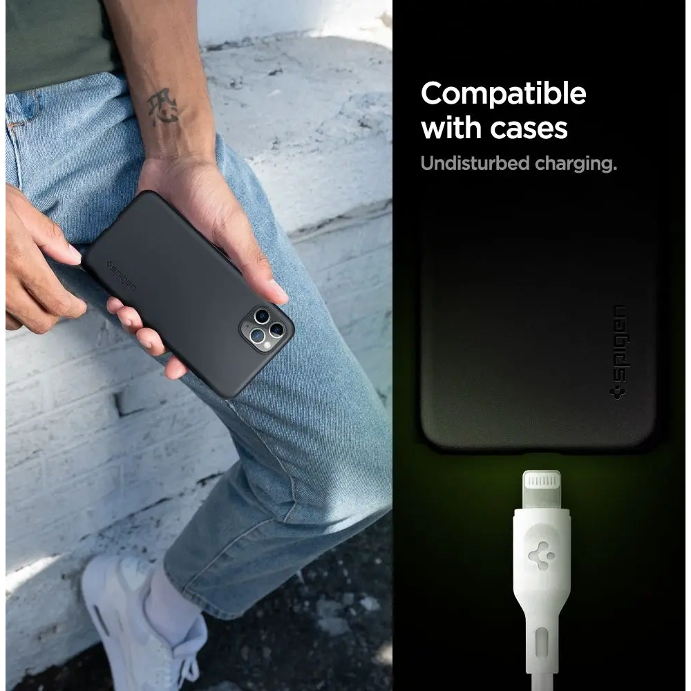 Wholesale Spigen DuraSync MFi USB-C / Lightning Cable 100cm White [2 PACK] - SPN16580 - {ean13} - Hurt