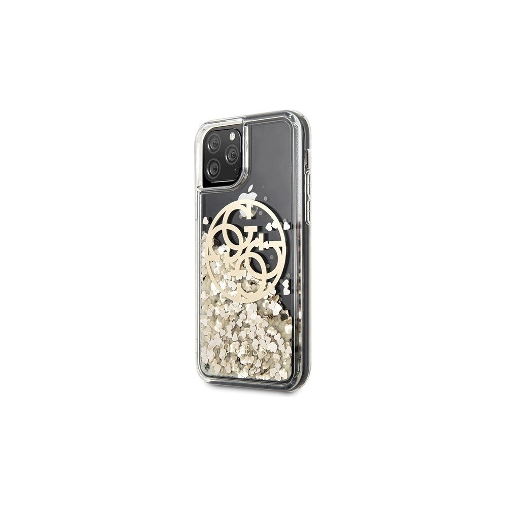Hurtownia GSM - Etui Guess GUHCN65LGGITDGO Apple iPhone 11 Pro Max aurie/cgold huse rigide Circle Liquid Glitter - GUE434GLD - {ean13} - Hurt