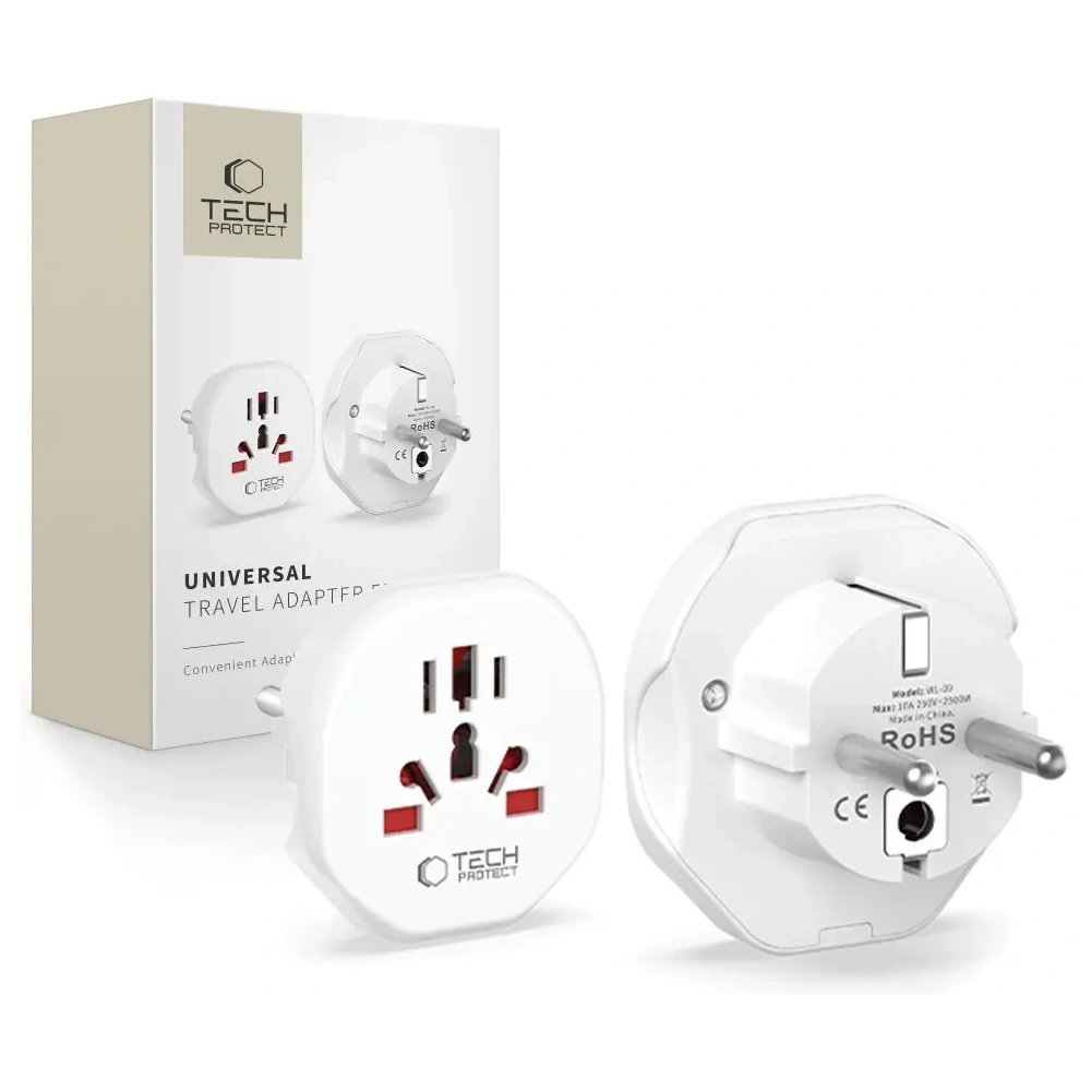 Hurtownia GSM - Tech-Protect Universeller Reiseadapter aus der EU Weiß - THP3630 - {ean13} - Hurt