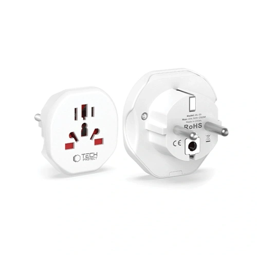 Przejściówka podróżna Tech-Protect Universal Travel Adapter From EU White