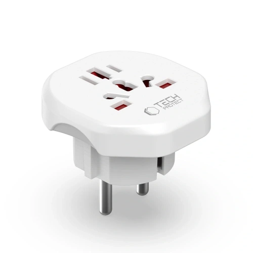 Przejściówka podróżna Tech-Protect Universal Travel Adapter From EU White