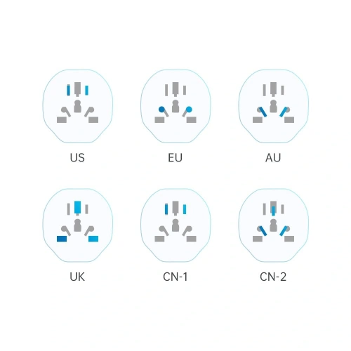 Przejściówka podróżna Tech-Protect Universal Travel Adapter From EU White
