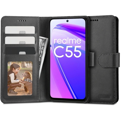 Etui Tech-Protect Wallet Realme C55 Black