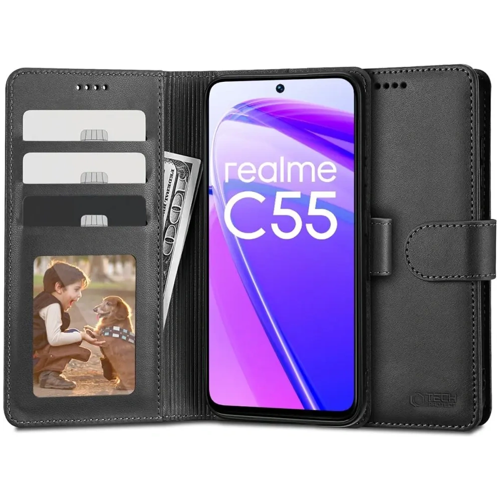 Hurtownia GSM - Etui Tech-Protect Wallet Realme C55 černé - THP3631 - {ean13} - Hurt