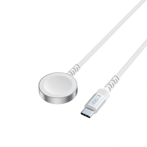 Ładowarka bezprzewodowa Tech-Protect MC01 Ultraboost Magnetic Charger USB-C Cable 120cm Apple Watch White