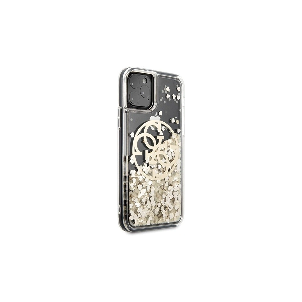Hurtownia GSM - Etui Guess GUHCN65LGGITDGO Apple iPhone 11 Pro Max aurie/cgold huse rigide Circle Liquid Glitter - GUE434GLD - {ean13} - Hurt