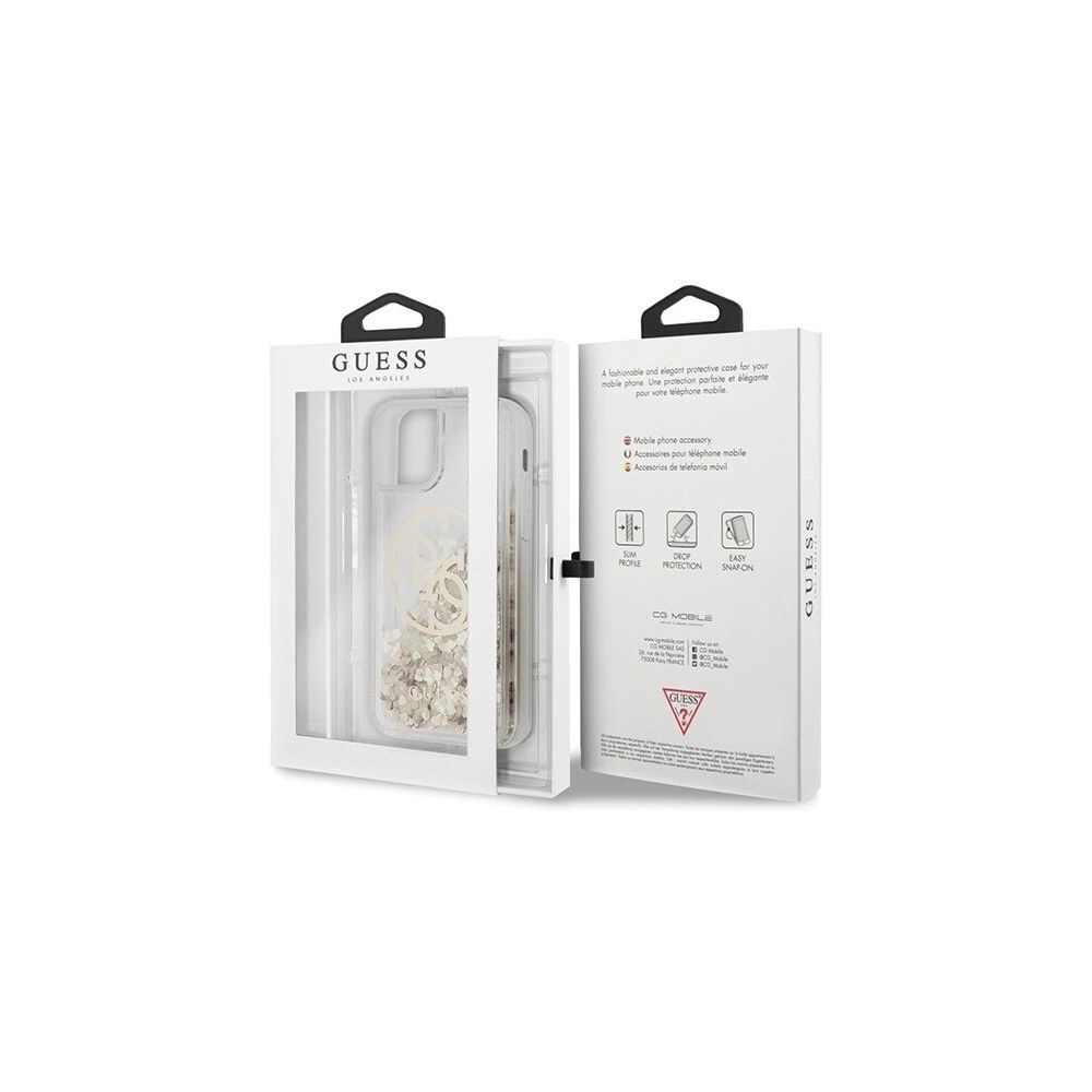 Hurtownia GSM - Etui Guess GUHCN65LGGITDGO Apple iPhone 11 Pro Max aurie/cgold huse rigide Circle Liquid Glitter - GUE434GLD - {ean13} - Hurt