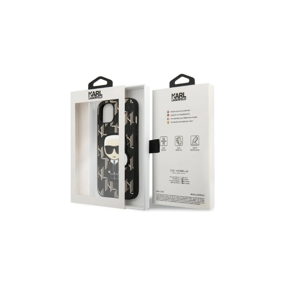 Hurtownia GSM - [OUTLET] Tok Karl Lagerfeld KLHCP13MPMNIKBK Apple iPhone 13 kemény tok fekete/black Monogram Ikonik Patch - OT-817 - {ean13} - Hurt
