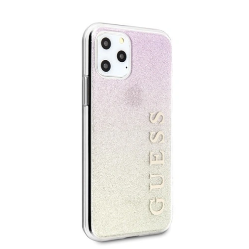 Etui Guess GUHCN65PCUGLGPI Apple iPhone 11 Pro Max różowo-złoty/gold pink hard case Gradient Glitter