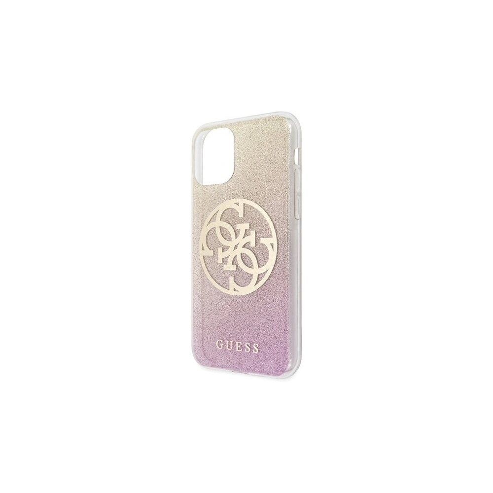 Hurtownia GSM - Etui Guess GUHCN65PCUGLPGG Apple iPhone 11 Pro Max różowo-złoty/gold pink hard case Glitter Gradient 4G Circle Logo - GUE437GLDPNK - {ean13} - Hurt
