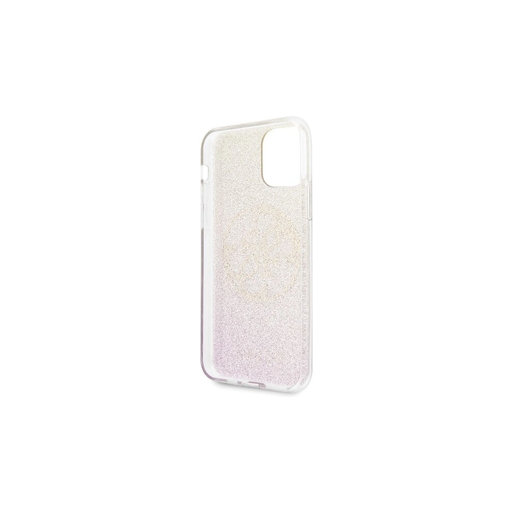 Hurtownia GSM - Etui Guess GUHCN65PCUGLPGG Apple iPhone 11 Pro Max różowo-złoty/gold pink hard case Glitter Gradient 4G Circle Logo - GUE437GLDPNK - {ean13} - Hurt