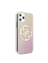 Wholesale Guess GUHCN65PCUGLPGG iPhone 11 Pro Max gold pink hard case Glitter Gradient 4G Circle Logo - GUE437GLDPNK - {ean13} - Hurt