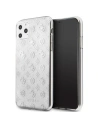 Guess GUHCN65TPESI iPhone 11 Pro Max silver hard case 4G Peony Glitter
