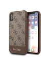 Etui Guess GUHCPXG4GLBR Apple iPhone X/XS brązowy/brown hard case 4G Stripe Collection