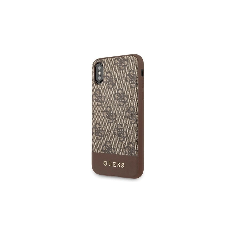 Hurtownia GSM - Etui Guess GUHCPXG4GLBR Apple iPhone X/XS brązowy/brown hard case 4G Stripe Collection - GUE439BR - {ean13} - Hurt