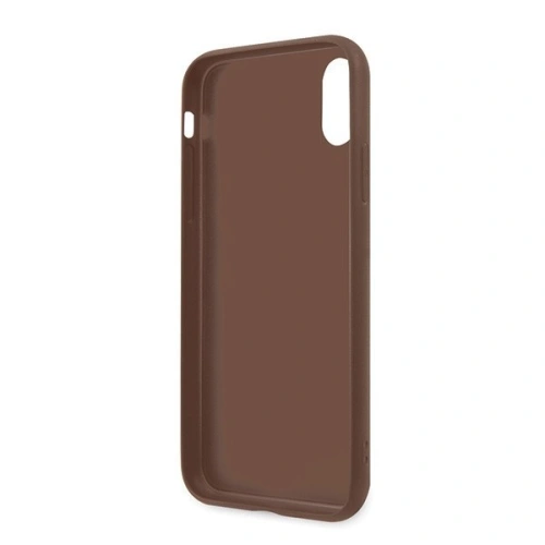 Etui Guess GUHCPXG4GLBR Apple iPhone X/XS brązowy/brown hard case 4G Stripe Collection