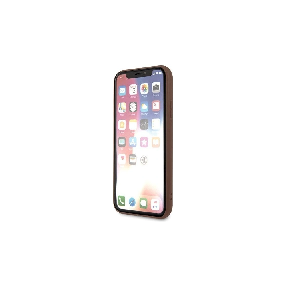 Hurtownia GSM - Etui Guess GUHCPXG4GLBR Apple iPhone X/XS brązowy/brown hard case 4G Stripe Collection - GUE439BR - {ean13} - Hurt