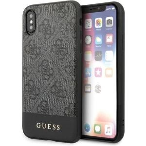 Hurtownia GSM - Etui Guess GUHCPXG4GLGR Apple iPhone X/XS szary/grey hard case 4G Stripe Collection - GUE440GRY - {ean13} - Hurt