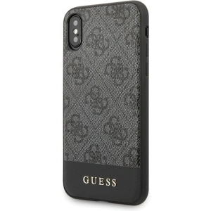Hurtownia GSM - Etui Guess GUHCPXG4GLGR Apple iPhone X/XS szary/grey hard case 4G Stripe Collection - GUE440GRY - {ean13} - Hurt
