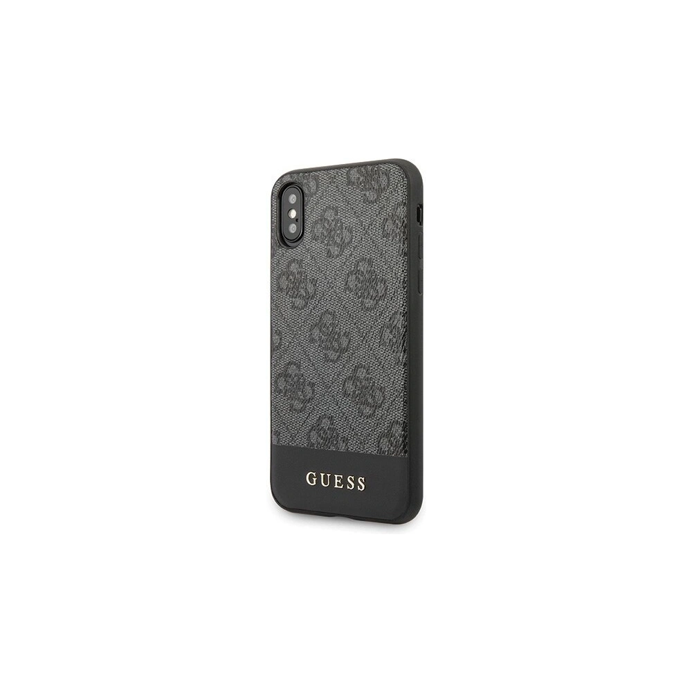 Hurtownia GSM - Etui Guess GUHCPXG4GLGR Apple iPhone X/XS szary/grey hard case 4G Stripe Collection - GUE440GRY - {ean13} - Hurt