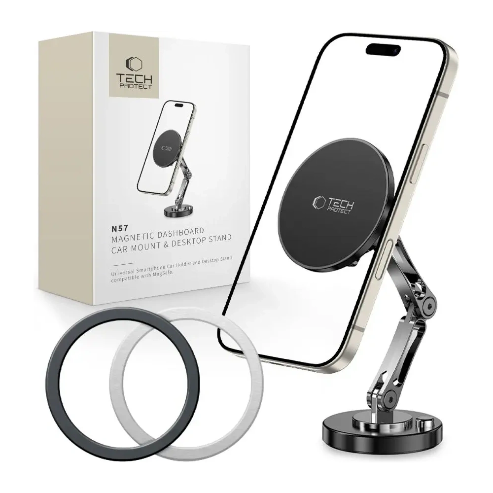 Hurtownia GSM - Tech-Protect N57 Magnetic Suport pentru Mașină și Birou cu MagSafe Negru - THP3636 - {ean13} - Hurt