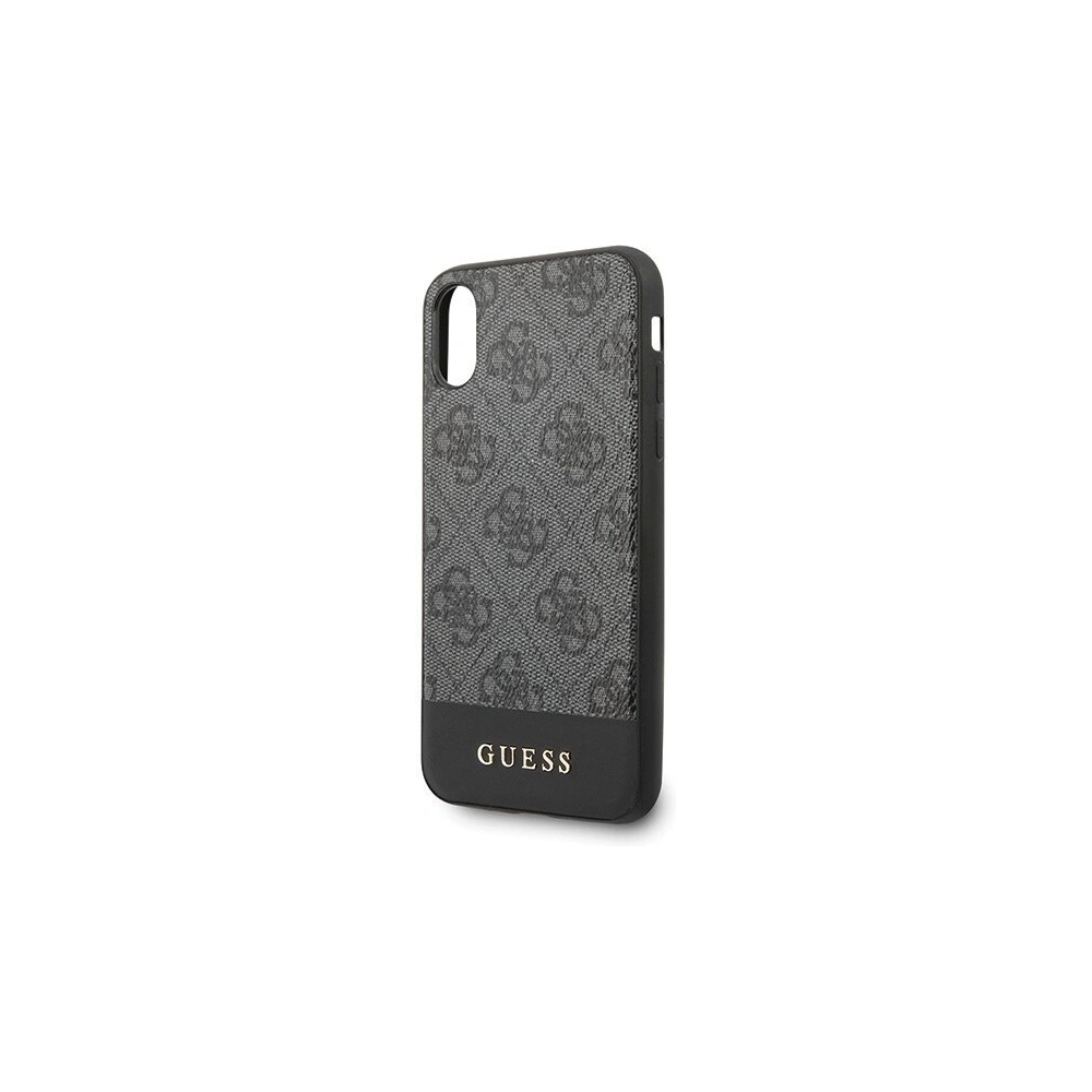 Hurtownia GSM - Etui Guess GUHCPXG4GLGR Apple iPhone X/XS szary/grey hard case 4G Stripe Collection - GUE440GRY - {ean13} - Hurt