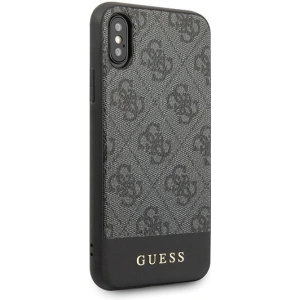 Hurtownia GSM - Etui Guess GUHCPXG4GLGR Apple iPhone X/XS szary/grey hard case 4G Stripe Collection - GUE440GRY - {ean13} - Hurt