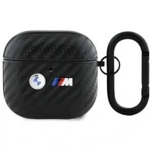 Hurtownia GSM - Etui BMW BMA4WMPUCA2 Apple AirPods 4 kryt Carbon Double Metal Logo černý/black - BMW797 - {ean13} - Hurt