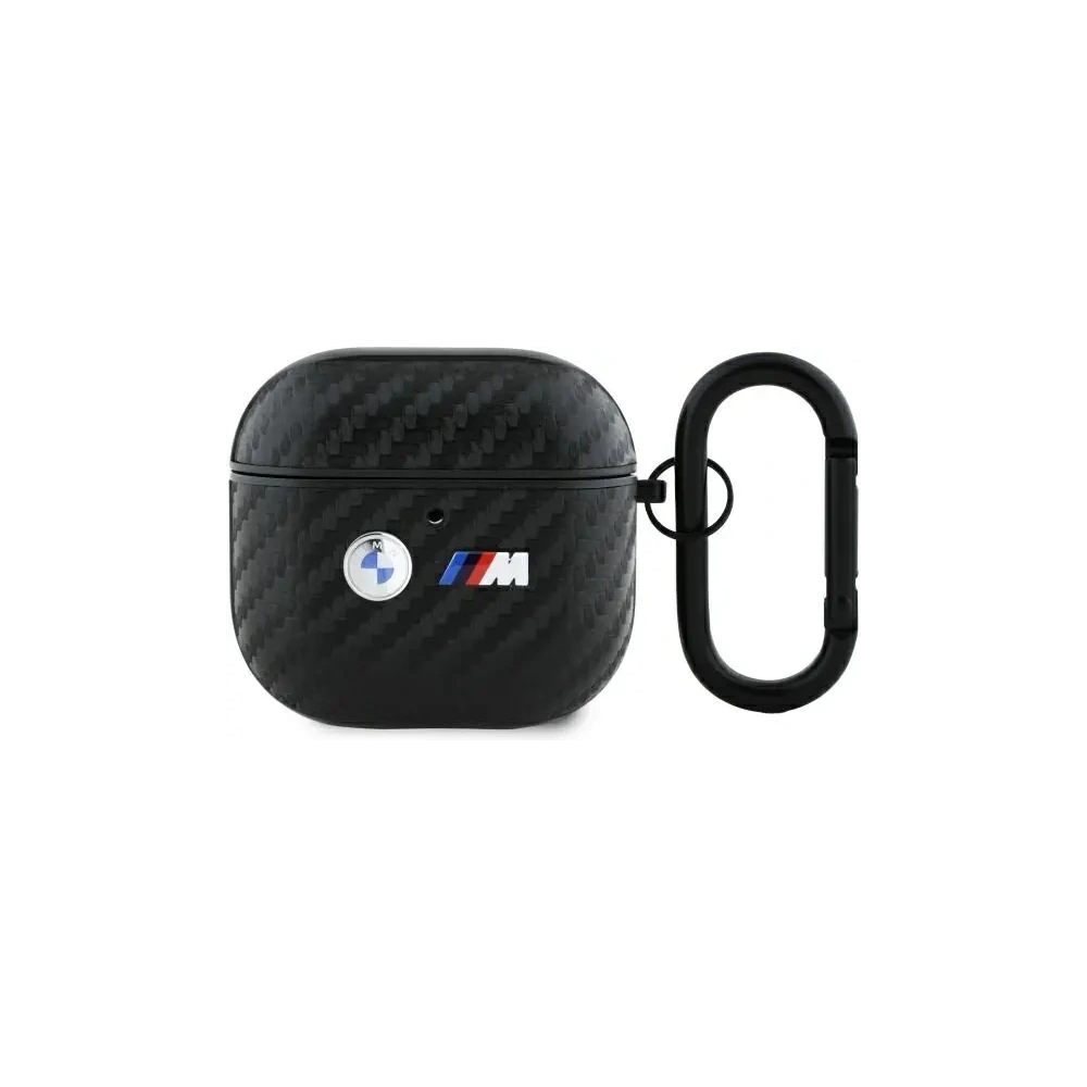 Hurtownia GSM - Etui BMW BMA4WMPUCA2 Apple AirPods 4 kryt Carbon Double Metal Logo černý/black - BMW797 - {ean13} - Hurt