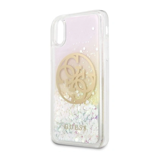 Etui Guess GUHCPXLGIRGP Apple iPhone X/XS hard case Gradient Liquid Glitter Circle Logo