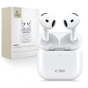 Hurtownia GSM - Bezdrátová sluchátka do uší Tech-Protect Ultraboost TWS Earphone Core 2 White - THP3639 - {ean13} - Hurt
