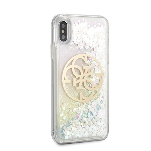 Etui Guess GUHCPXLGIRGP Apple iPhone X/XS hard case Gradient Liquid Glitter Circle Logo
