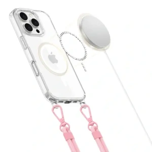 Hurtownia GSM - Etui Tech-Protect Flexair Chain MagSafe Apple iPhone 16 Pro Šedá & Růžová - THP3642 - {ean13} - Hurt