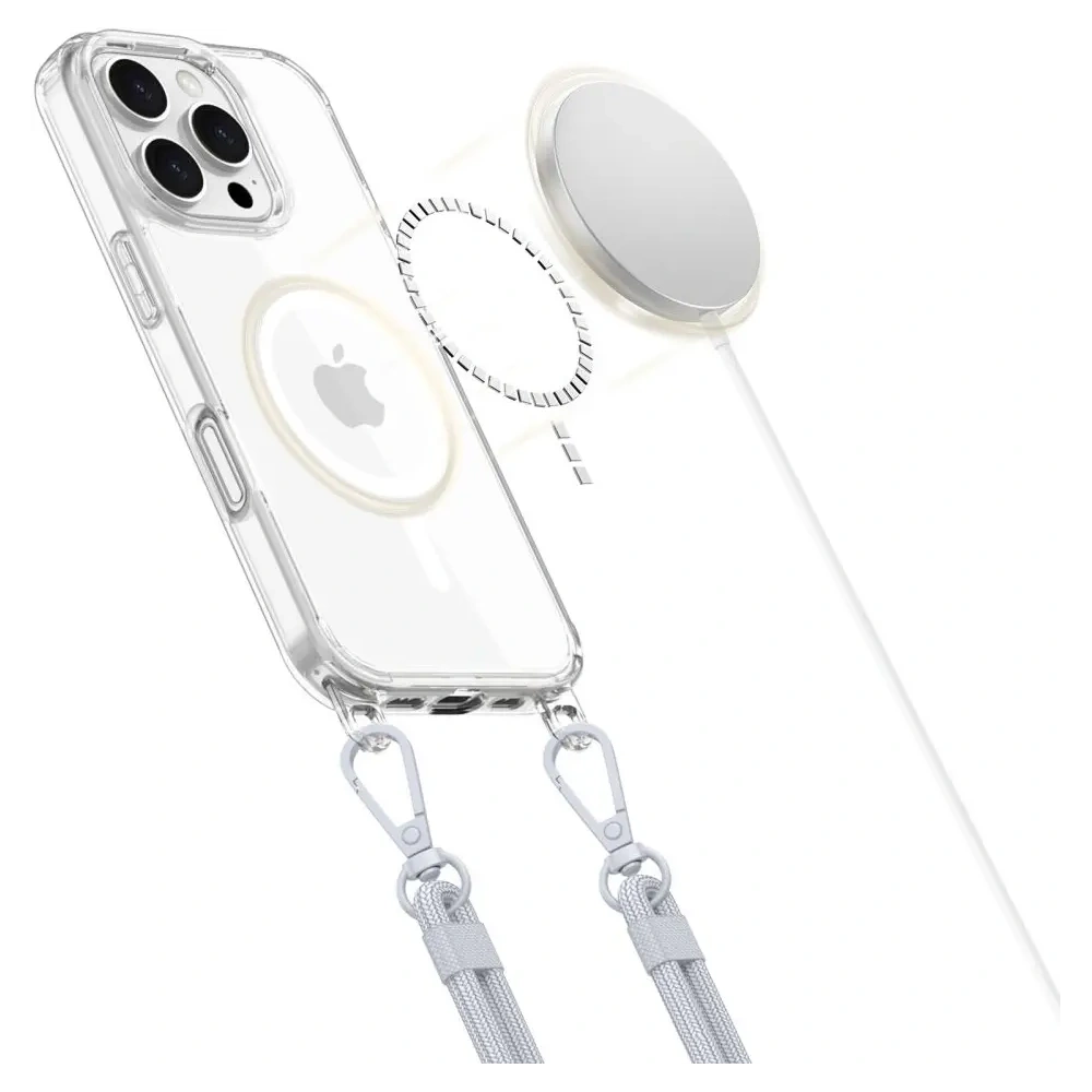 Wholesale Tech-Protect Flexair Chain MagSafe Apple iPhone 16 Pro Grey & Pink - THP3642 - {ean13} - Hurt