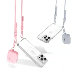 Hurtownia GSM - Etui Tech-Protect Flexair Chain MagSafe Apple iPhone 16 Pro Šedá & Růžová - THP3642 - {ean13} - Hurt