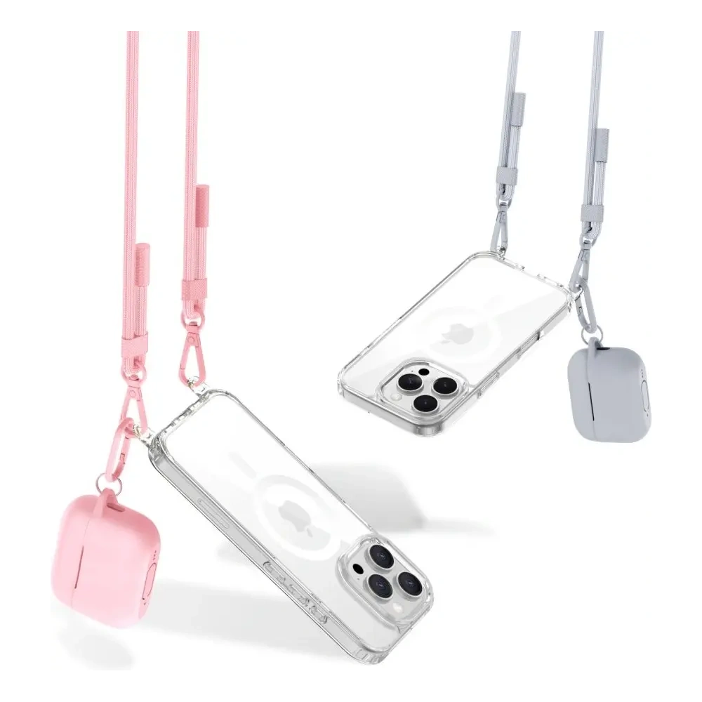 Wholesale Tech-Protect Flexair Chain MagSafe Apple iPhone 16 Pro Grey & Pink - THP3642 - {ean13} - Hurt