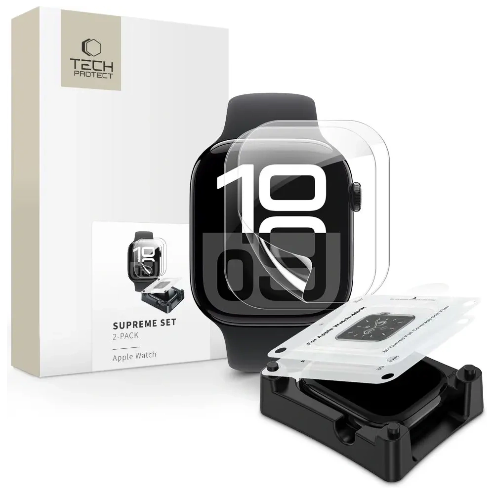 Hurtownia GSM - Folia HydroŻelowa Tech-protect Supreme Set 2-pack Apple Watch 10 (46 Mm) Clear - THP3645 - {ean13} - Hurt